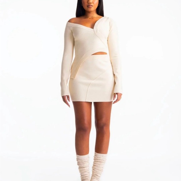 Hanifa Cream Alex Ribbed Set - Picture 1 of 5